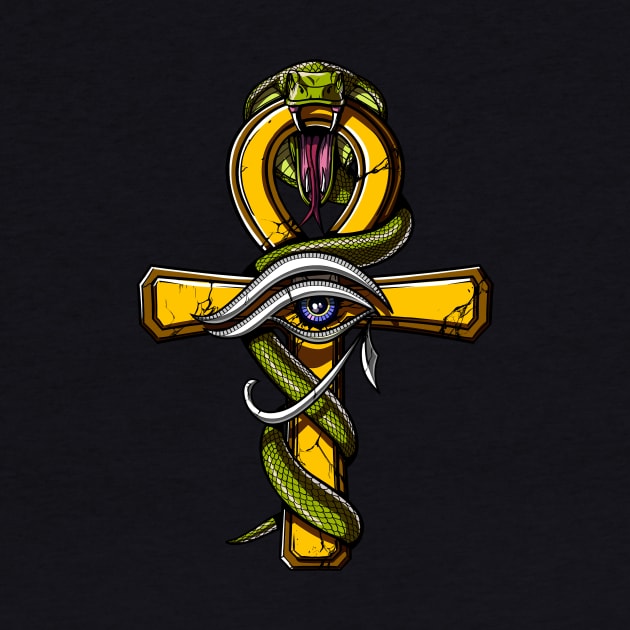 Egyptian Ankh Eye Of Horus by underheaven